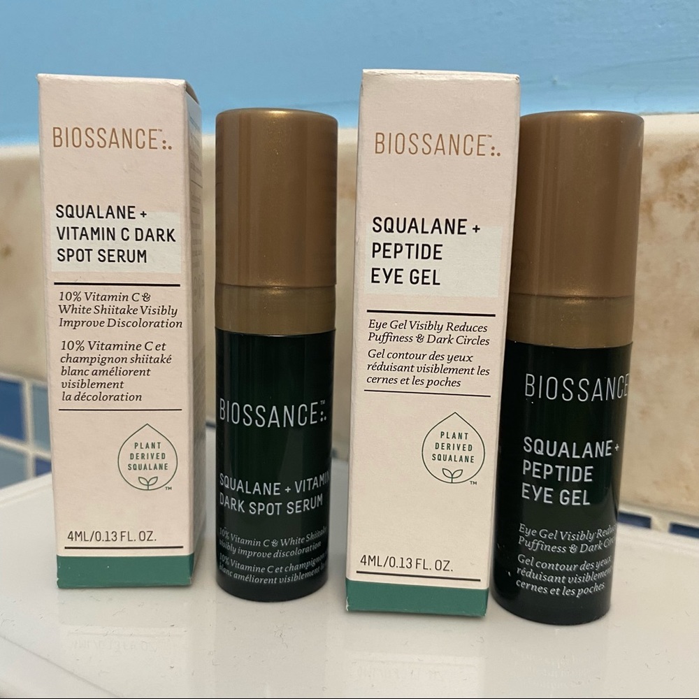 Biossance Squalane + V C Dark Spot Serum & Lactic Acid Resurfacing Night Serum